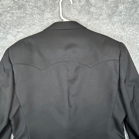 Pagano West Rockabilly Western Style Black Double Breasted Tailored Blazer - Picture 6 of 11